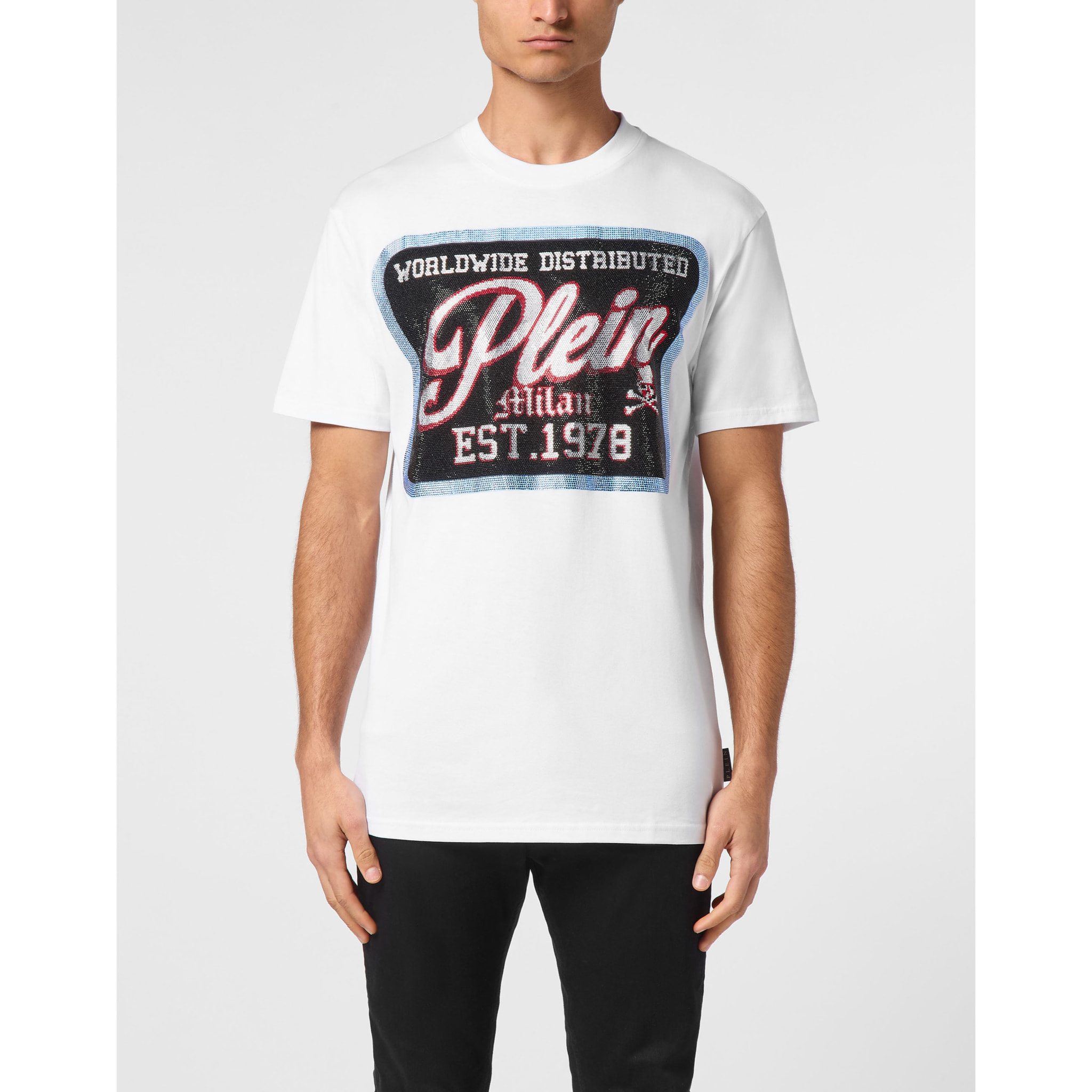 PHILIPP PLEIN Camiseta de cuello redondo y manga corta