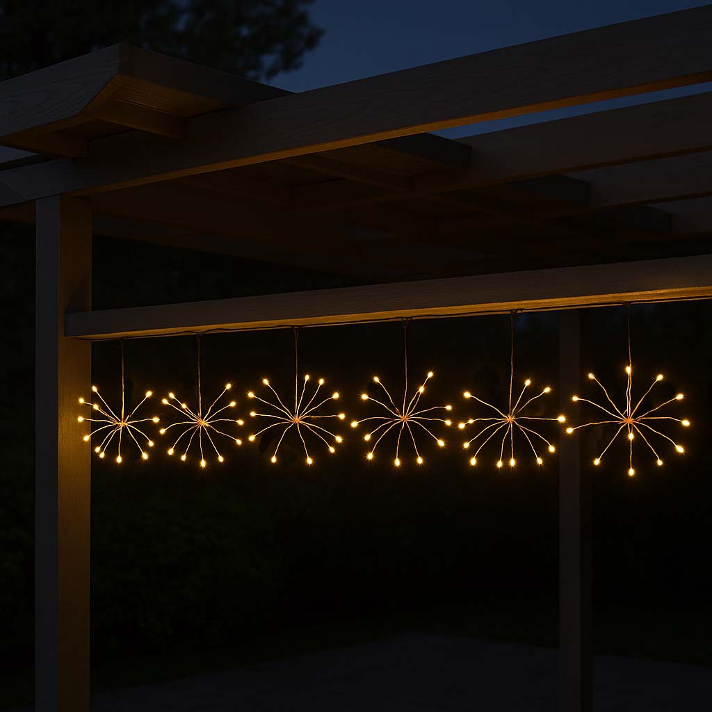 Guirlande solaire FIREWORKS 144 LED 4.2M