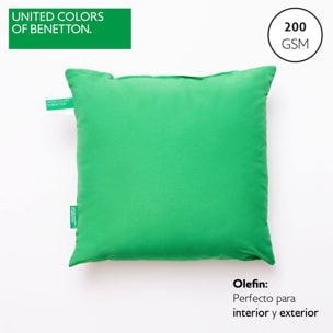 Set de 2 cojines de 45x45cm azul+verde 200gsm benetton