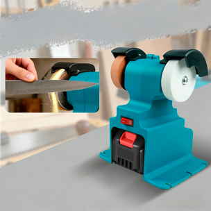 Macchina industriale da banco 21V. Include due batterie da 7500mAh.