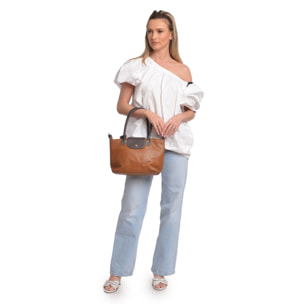 Borsa a tracolla Anna Luchini Cammello