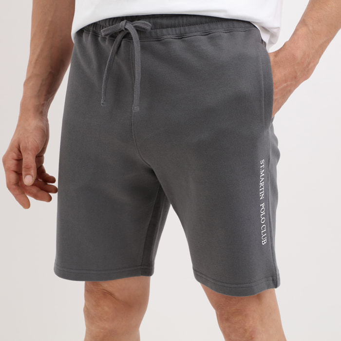 Bermuda french terry Polo Club St Martin Grigio