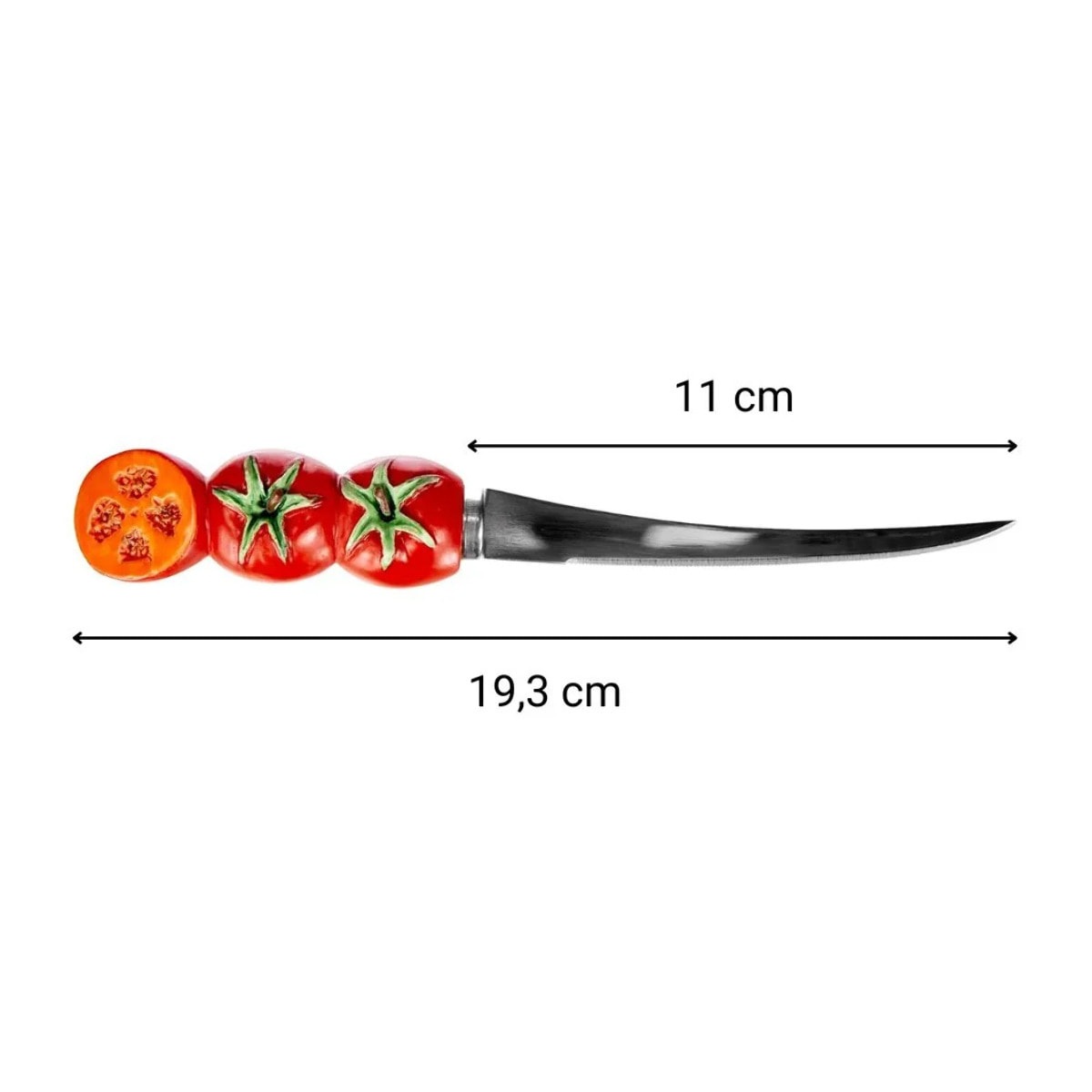 Lot de 4 couteaux à tomates lame crantée 11 cm Fackelmann