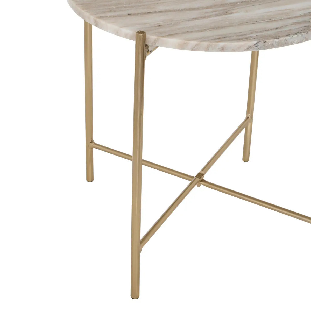 Table d'appoint Metsa beige 42,5x42,5x41cm