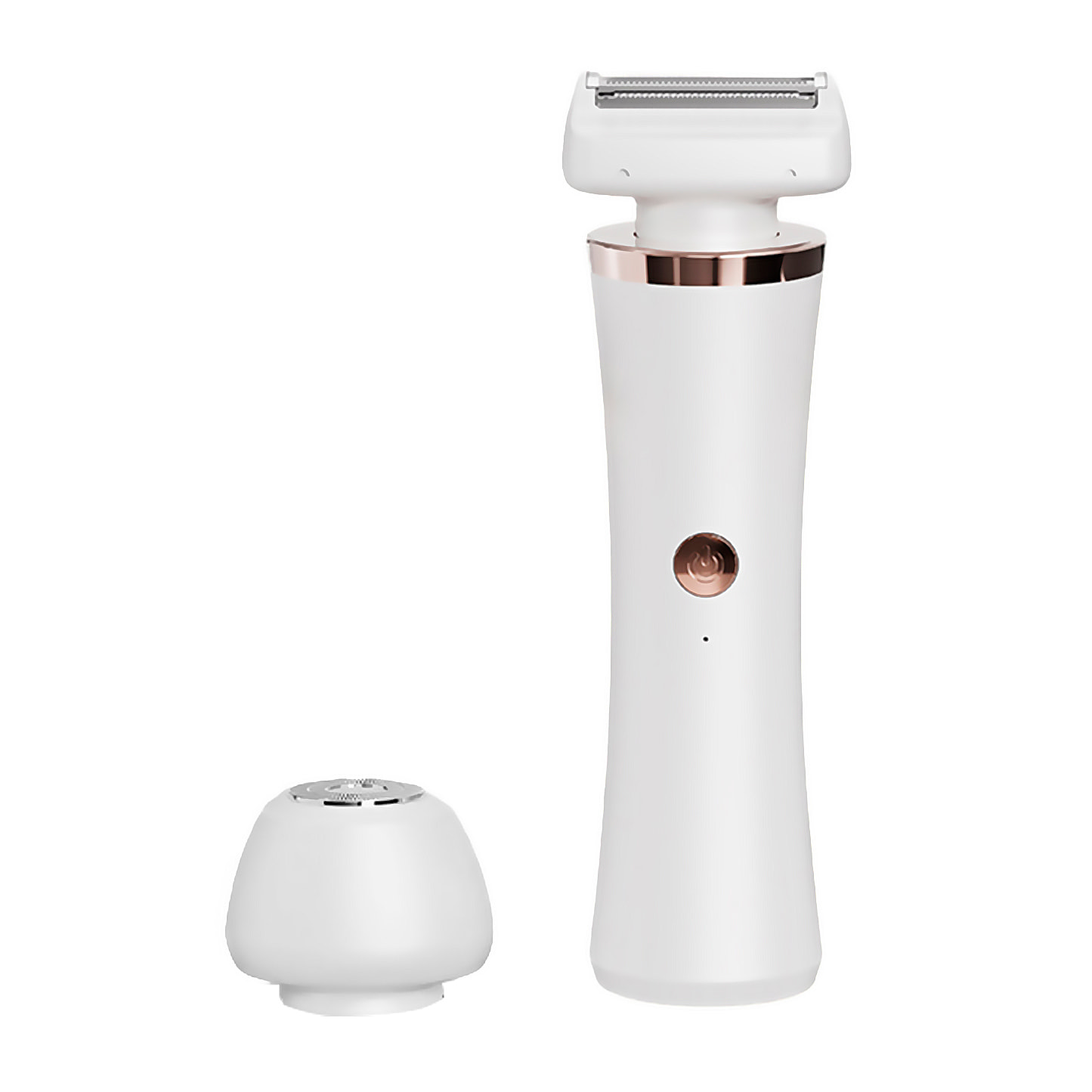 Depilatore 2 in 1 con doppia testina.