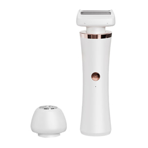 Depilatore 2 in 1 con doppia testina.