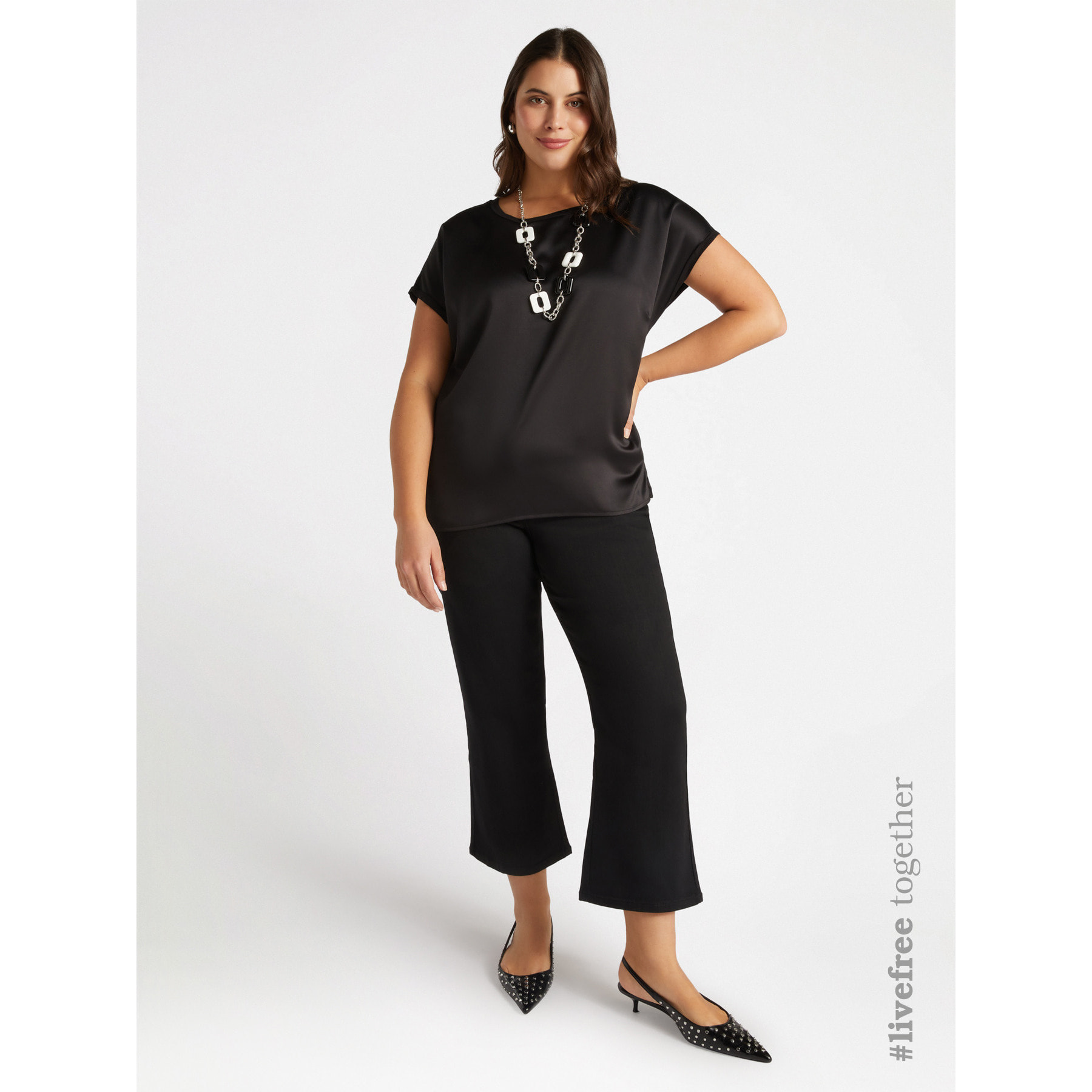 Fiorella Rubino - Blusa de raso - Negro