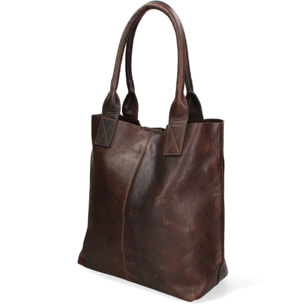 Borsa a spalla  da donna In Vera pelle Made in Italy 37x32x18 cm