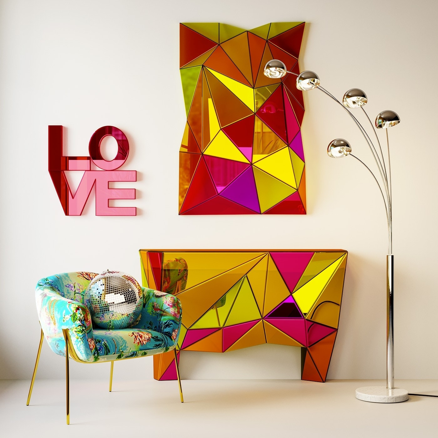 Déco murale Love 90x90cm Kare Design