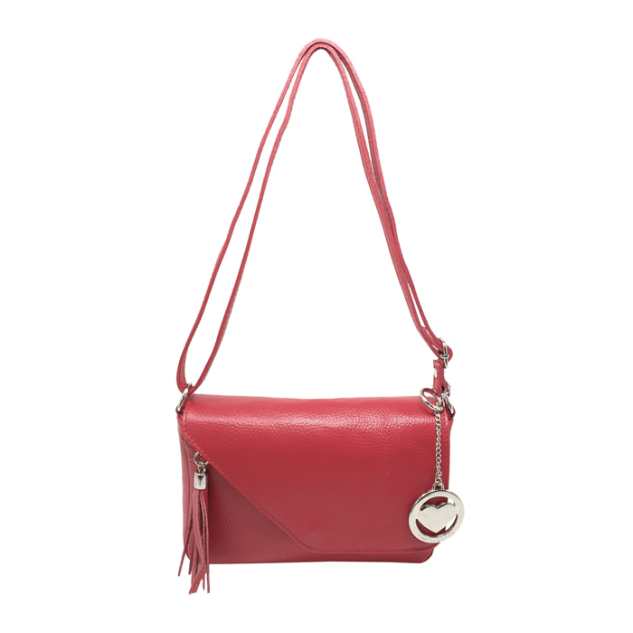 Chicca Borse Tracollina Donna in Pelle Rosso