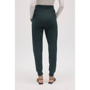 Pantaloni jogger testurizzati verde bottiglia