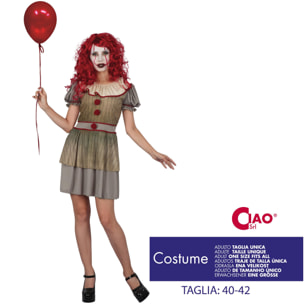 Horror Creepy Clown Costume Donna