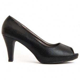 Zapato De Tacón - Negro - Altura: 8 Cm