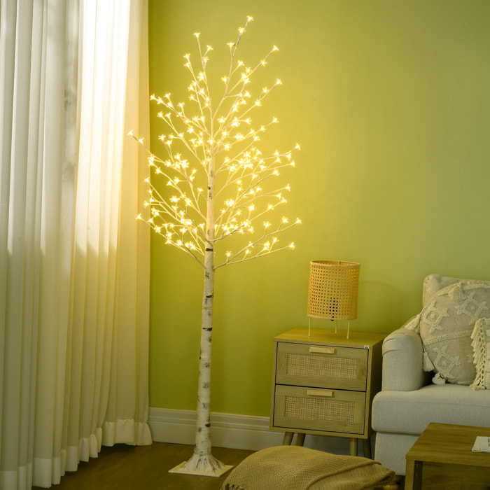 Arbre lumineux LED bouleau H. 180 cm 180 LED blanc chaud