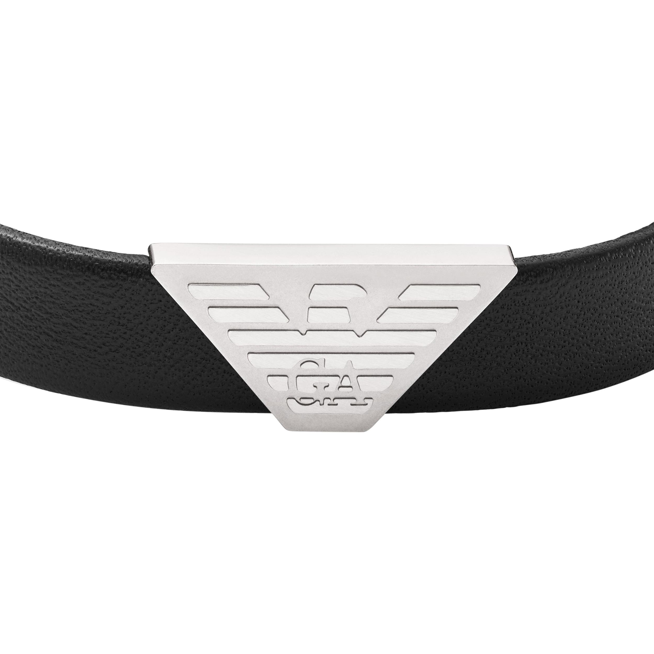 Bracciale Emporio Armani Pelle Nero