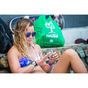Gafas de sol OCEAN COOL - Marrón madera / Revo azul