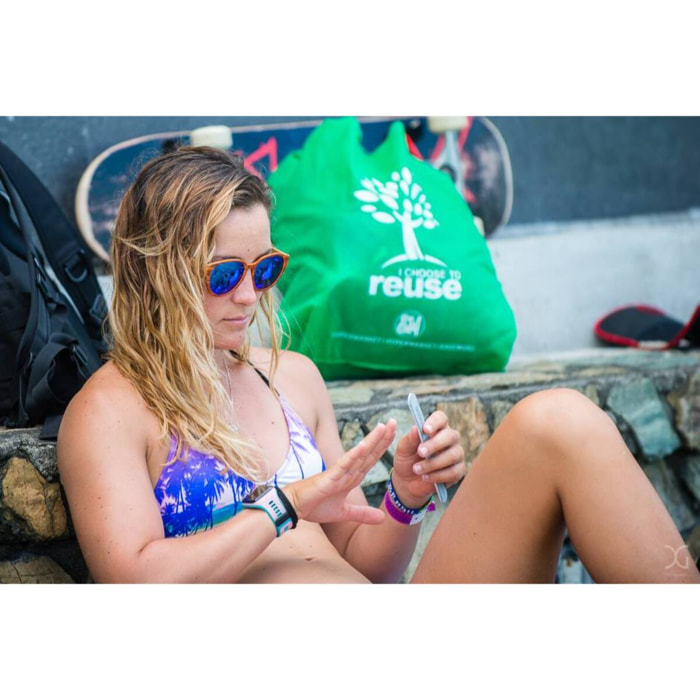 Gafas de sol OCEAN COOL - Marrón madera / Revo azul