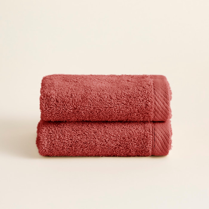 Serviette Éponge 100% Coton Peigné - 600 g/m2 TERRACOTTA