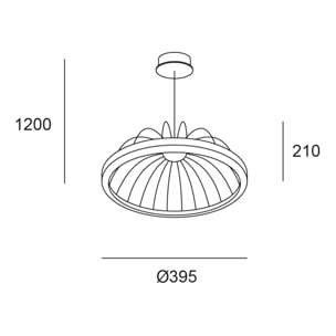 Forlight Colgante Cercle LED 24W Blanco Neutro - 4000K Negro para Interior de Techo en Comedor, Salón, Cocina