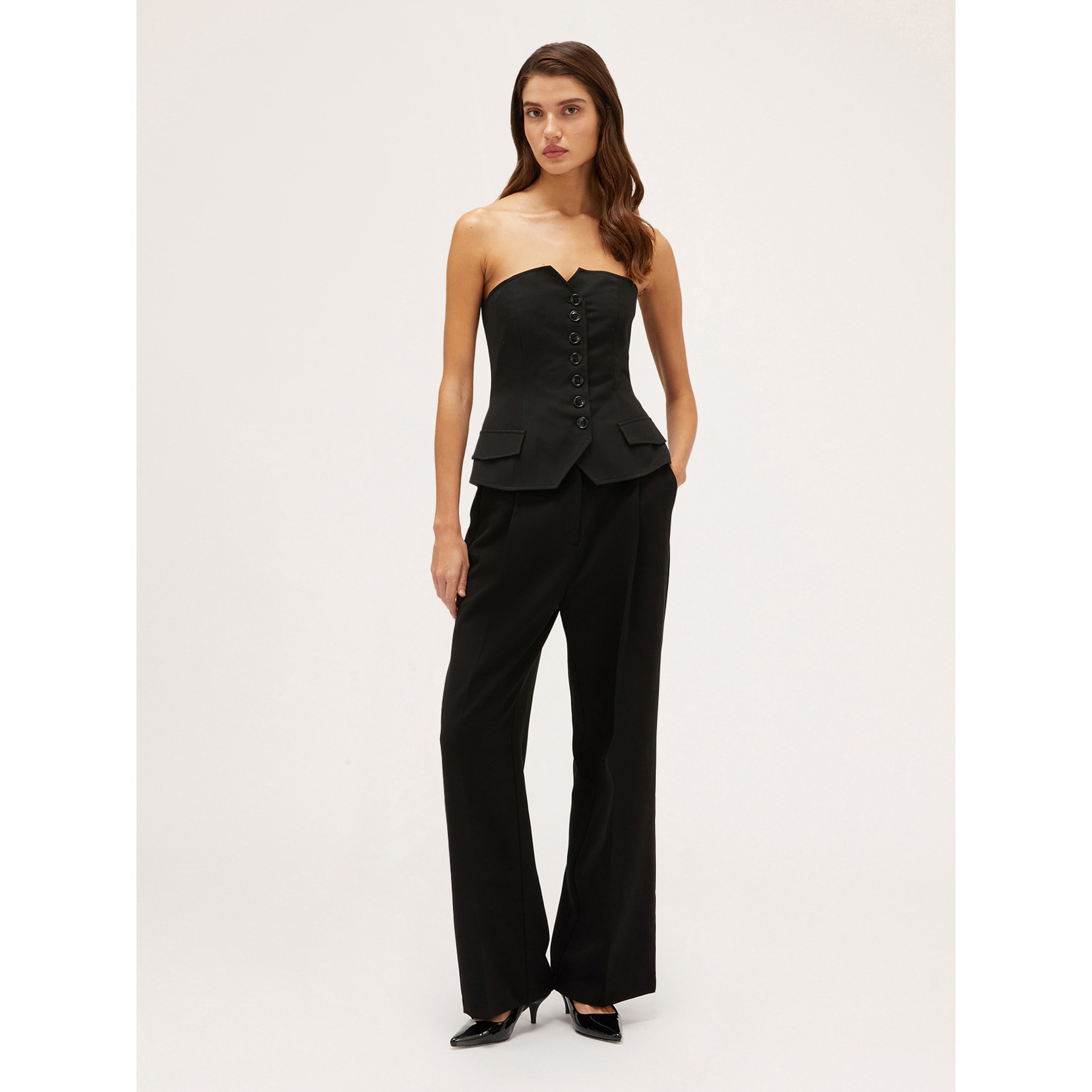 Motivi - Top bustier - Negro