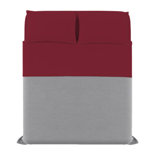 COMPLETO LETTO ELEGANT MADE IN ITALY MICROFIBRA - BORDEAUX MATRIMONIALE
