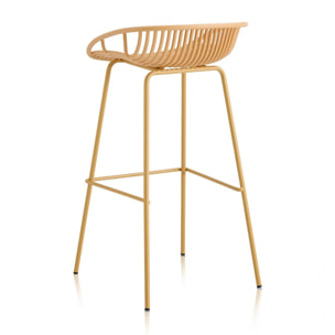 Pack 4 taburetes altos en tono arena 88x47 cm Ari Arena