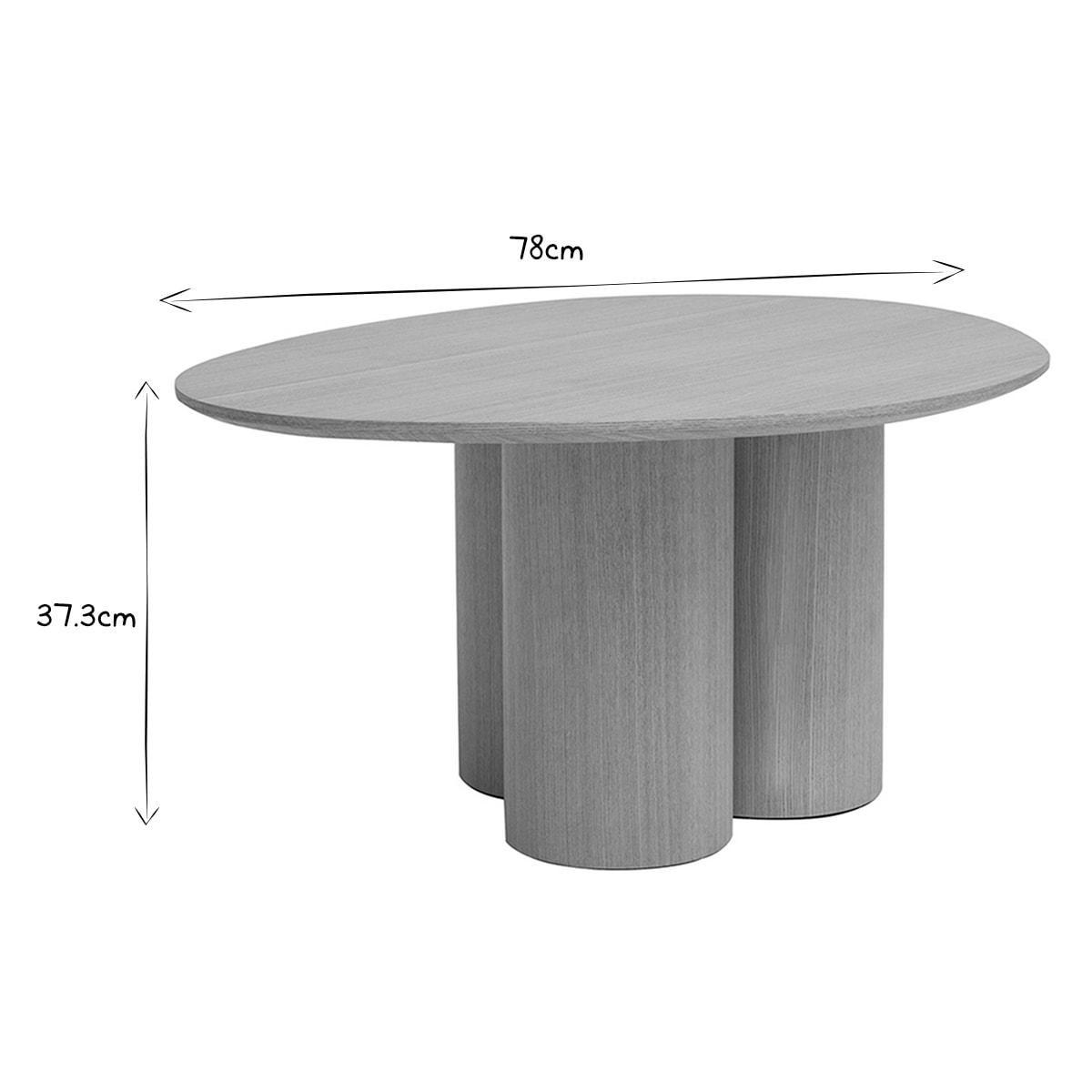 Table basse design bois clair L78 cm HOLLEN