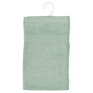 Serviette invité "Essentiel" coton vert 30x50cm