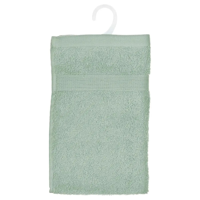 Serviette invité "Essentiel" coton vert 30x50cm