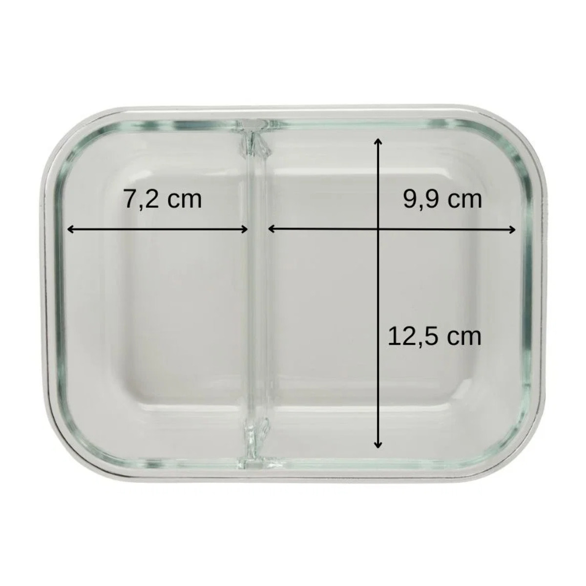 Lot de 2 boîtes à repas en verre avec deux compartiments 1000 ml Fackelmann Move
