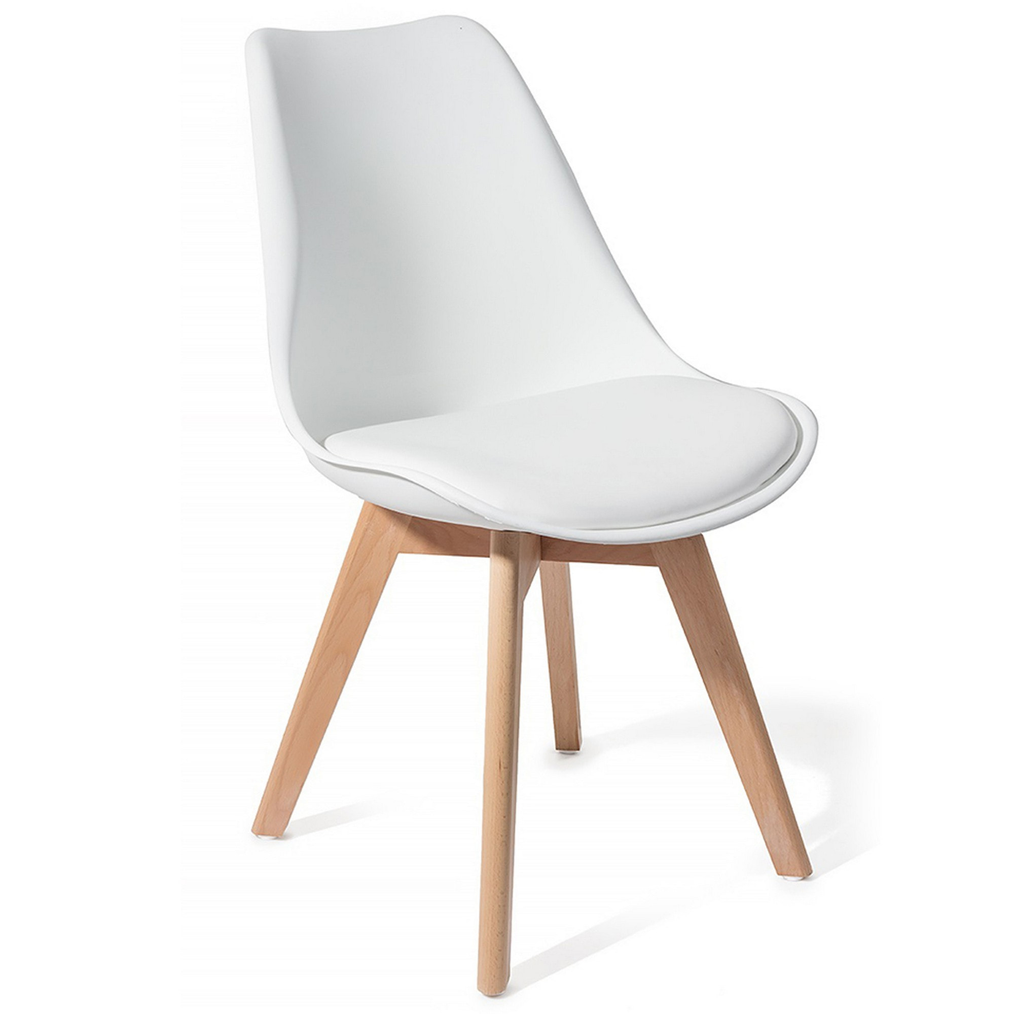 Tomasucci Lot de 4 Chaises KIKI EVO WOOD - BLANC