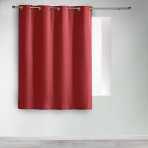Rideau court obscurcissant 90 % adapté radiateur - Rouge