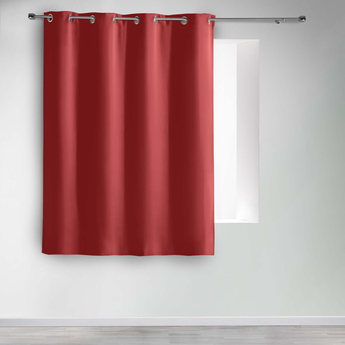 Rideau court obscurcissant 90 % adapté radiateur - Rouge