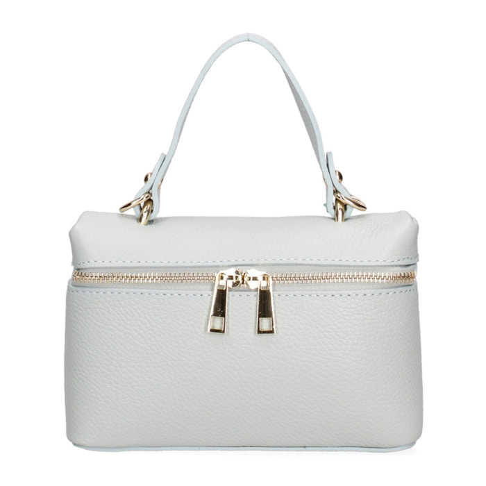 Borsa a mano da donna - Modello False - Vera pelle - 20.0 x 13.0 x 7.0 cm