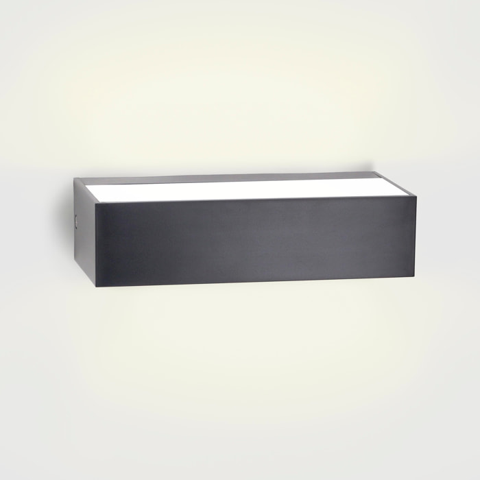 FORLIGHT Ara Small aplique exterior empotrable de paret con luz led  blanco calido 3000K  en color gris urbano