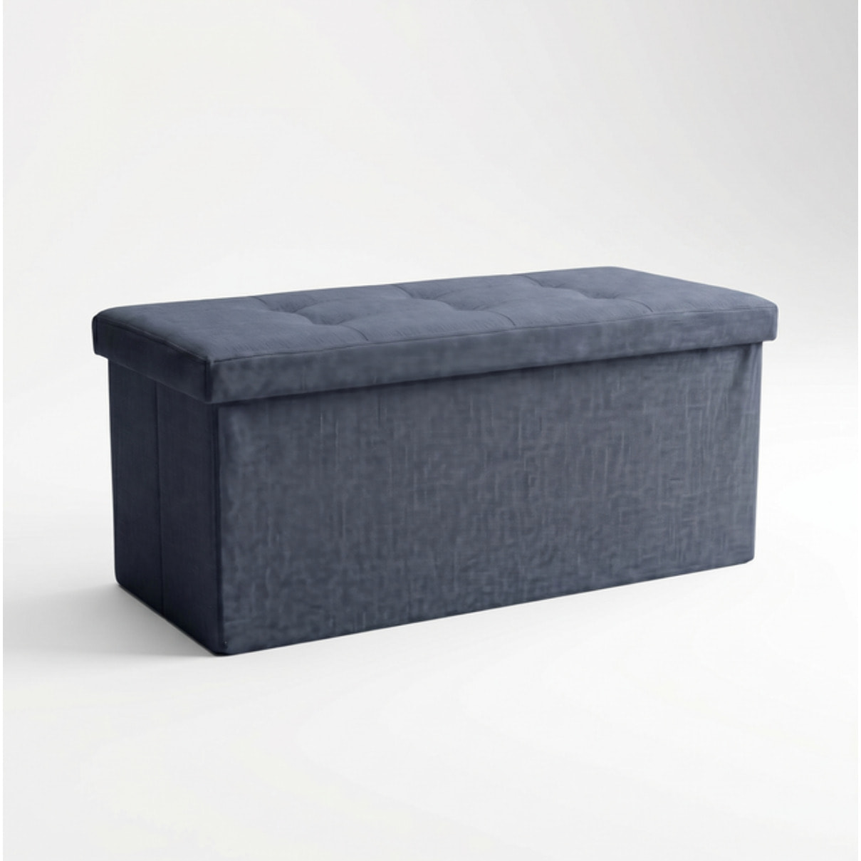 Pouf contenitore imbottito in tessuto con seduta lunga, panca multifunzione con spazio interno, ideale come poggiapiedi, seduta o contenitore, pratico e versatile per soggiorno, camera o ingresso, facile da pulire, dimensioni 76x34x34 cm