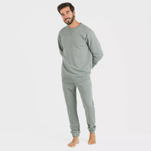 Pantalón largo básico deportivo gris azulado