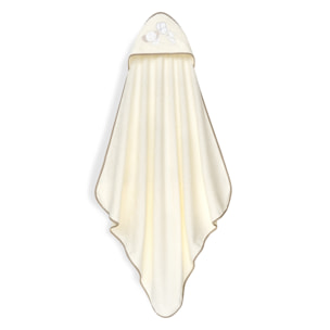 Capa Baño 1X1 Mod Oso Elefante Globos+Gorro Beig