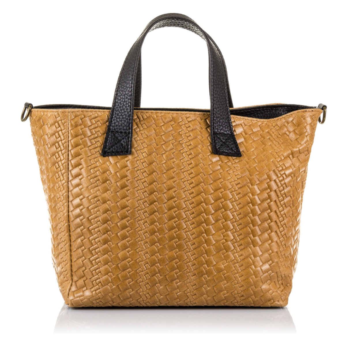 Cassandra Bolso tote Mujer.Piel auténtica Gamuza Grabado Entrelazado