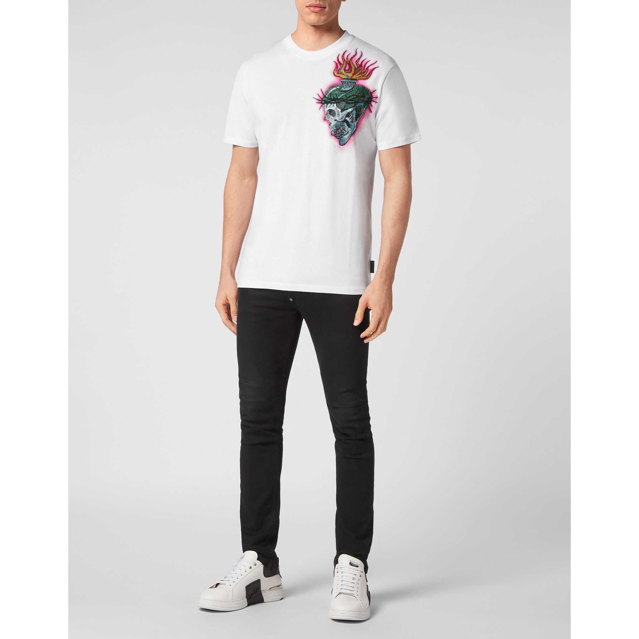 PHILIPP PLEIN Camiseta de cuello redondo TATTOO