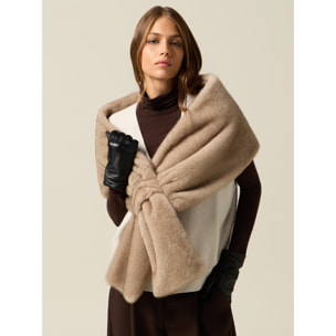 Oltre - Sciarpa effetto peluche - Beige