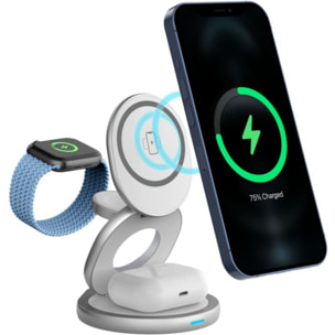 Station de charge FORCE POWER MagSafe pliable 3en 1 15W