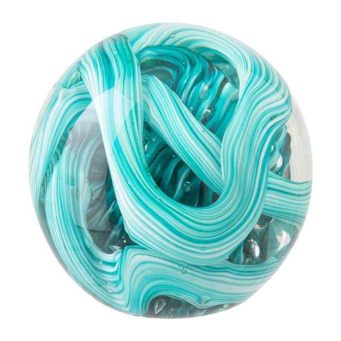 J-Line Presse-papier Balle - verre - turquoise - small
