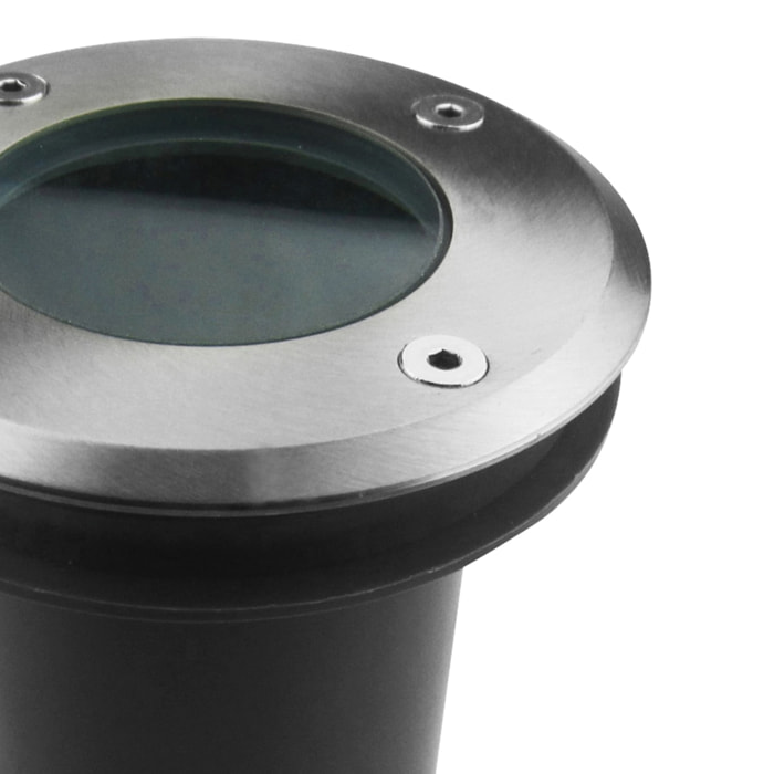 FORLIGHT Beat empotrable de suelo con luz led blanco cálido 3000k en color negro