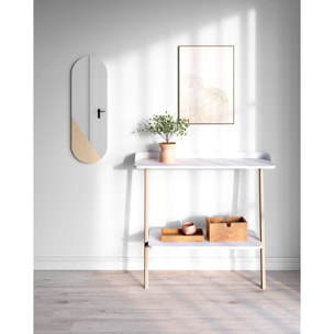 Espejo ovalado Aire haya roble claro 90x30x2 cm