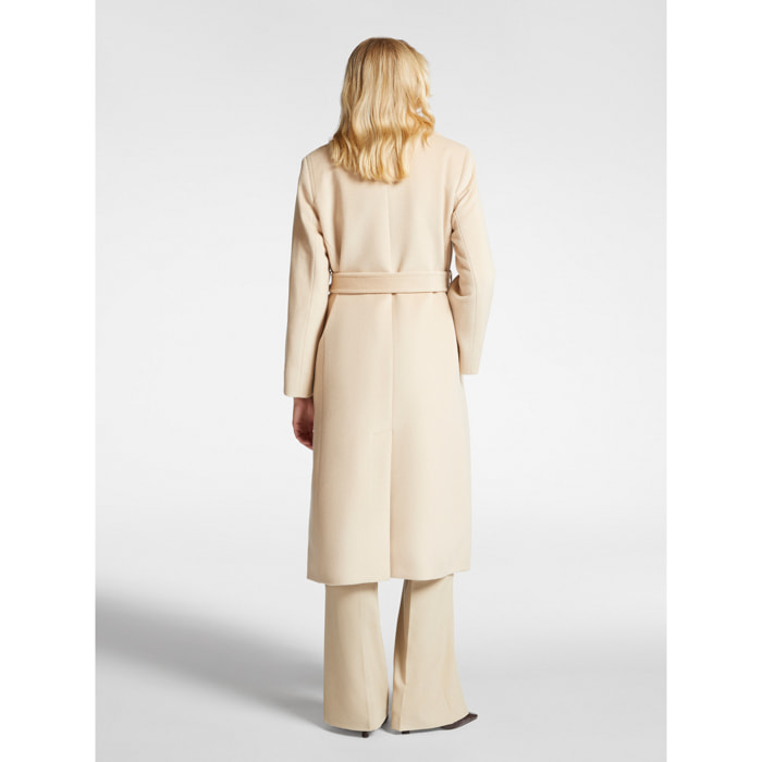 Elena Mirò - Cappotto in lana luxury con cintura - Beige