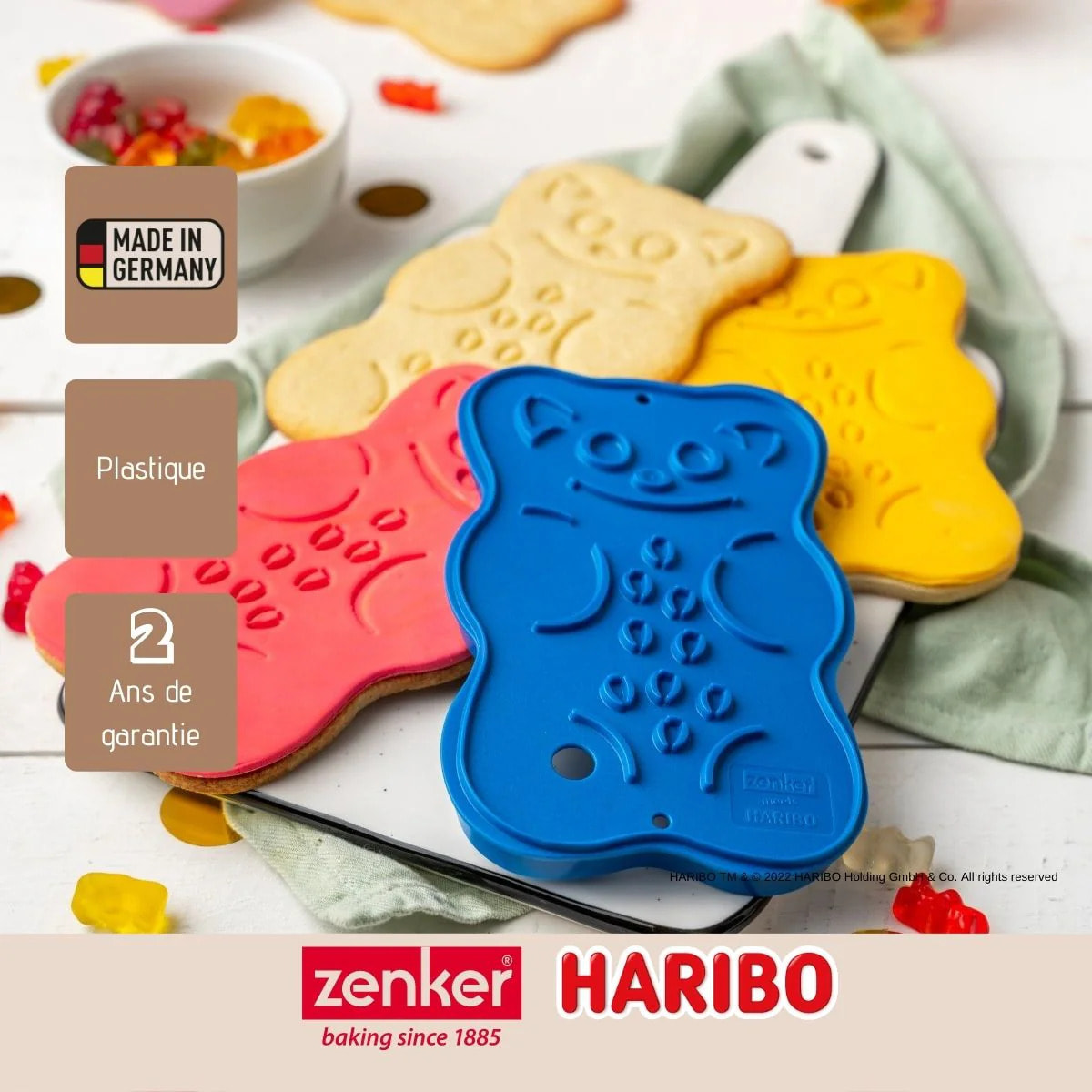 Emporte-pièce biscuits 2 en 1 en plastique Zenker Haribo