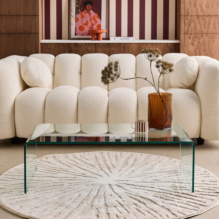 Table basse rectangulaire verre trempé GLINTZ