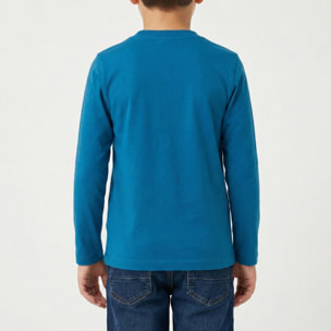 T-shirt manica lunga con stampa logo Polo Club St Martin Blu