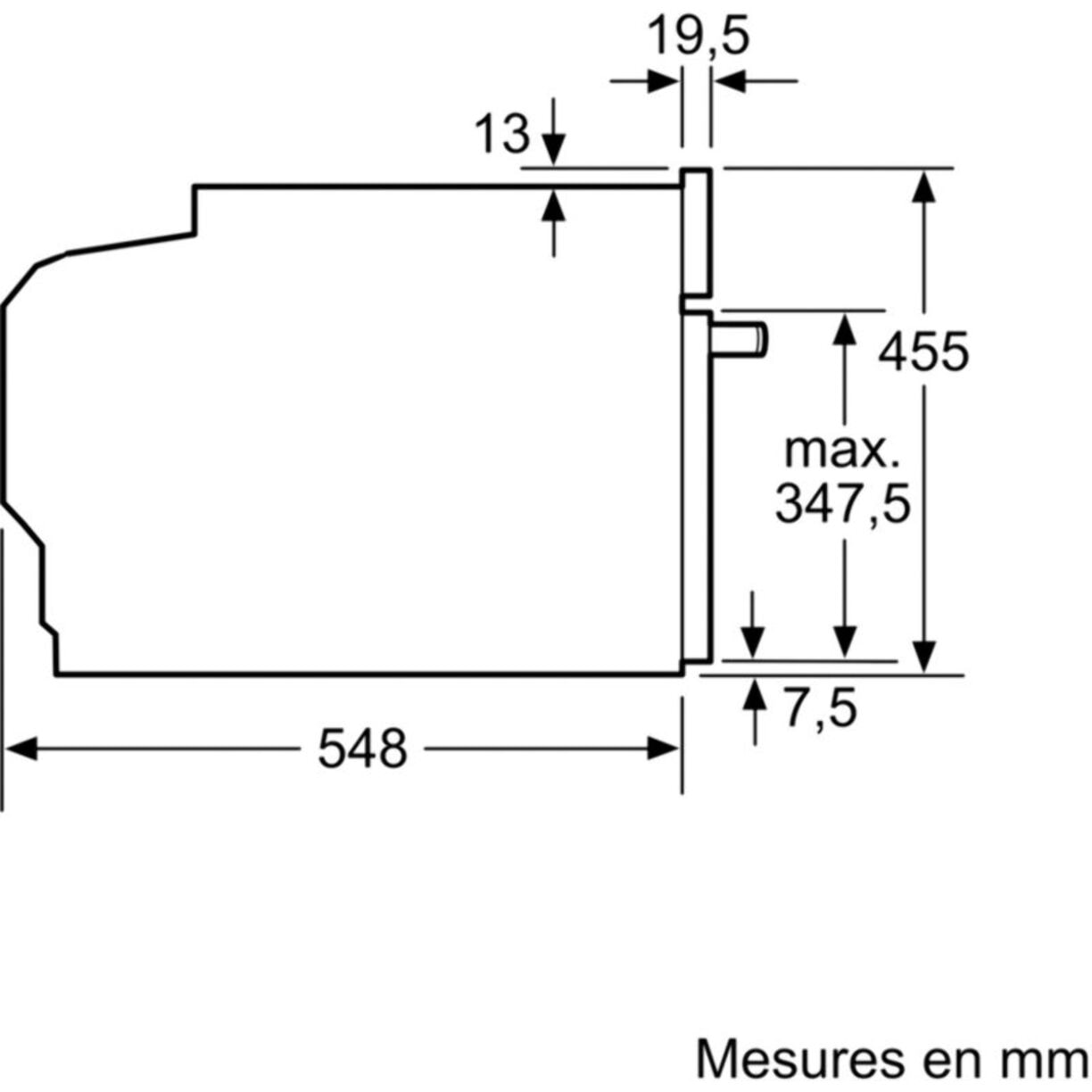 Four micro onde combiné BOSCH CMG7761B1 série 8 Air Fry - Pyrolyse, Compact 45cm, Assistant IA, Wifi